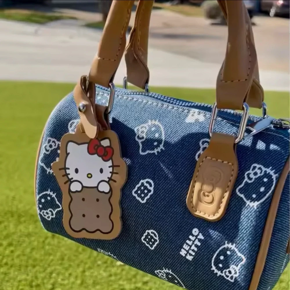 Hello Kitty Denim Blue and Tan Mini Bag - Picture 2 of 2